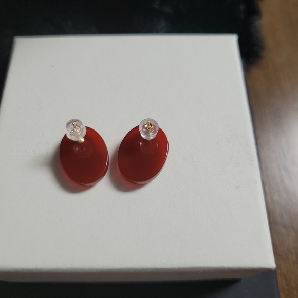AuthenticRedAgateCameoEarrings - Picture 6 of 14
